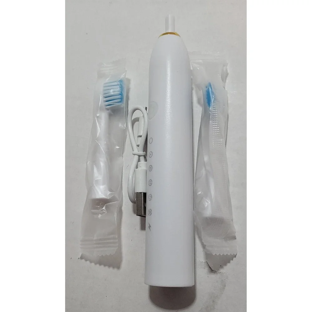 X-3 IPX7 Sonic Electric Toothbrush, Rechargeable Waterproof, 6 Speed White
